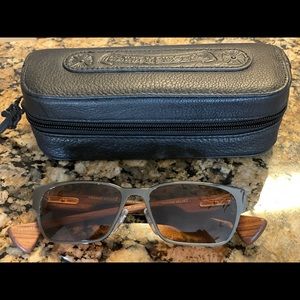 Chrome Heart sunglasses with wood on the sides
